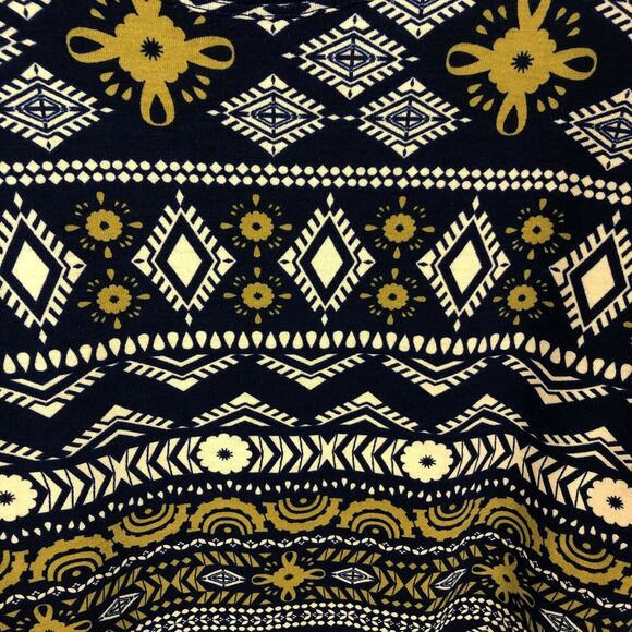 Lularoe Navy Blue Gold Print Long Sleeve Blouse Top Women's Plus Size 2XL - Picture 3 of 4